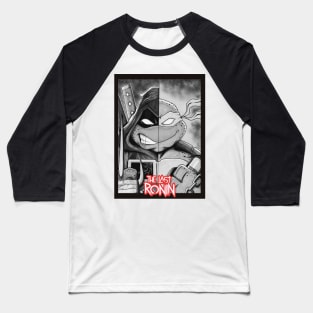 LAST RONIN TURTLE BW Baseball T-Shirt